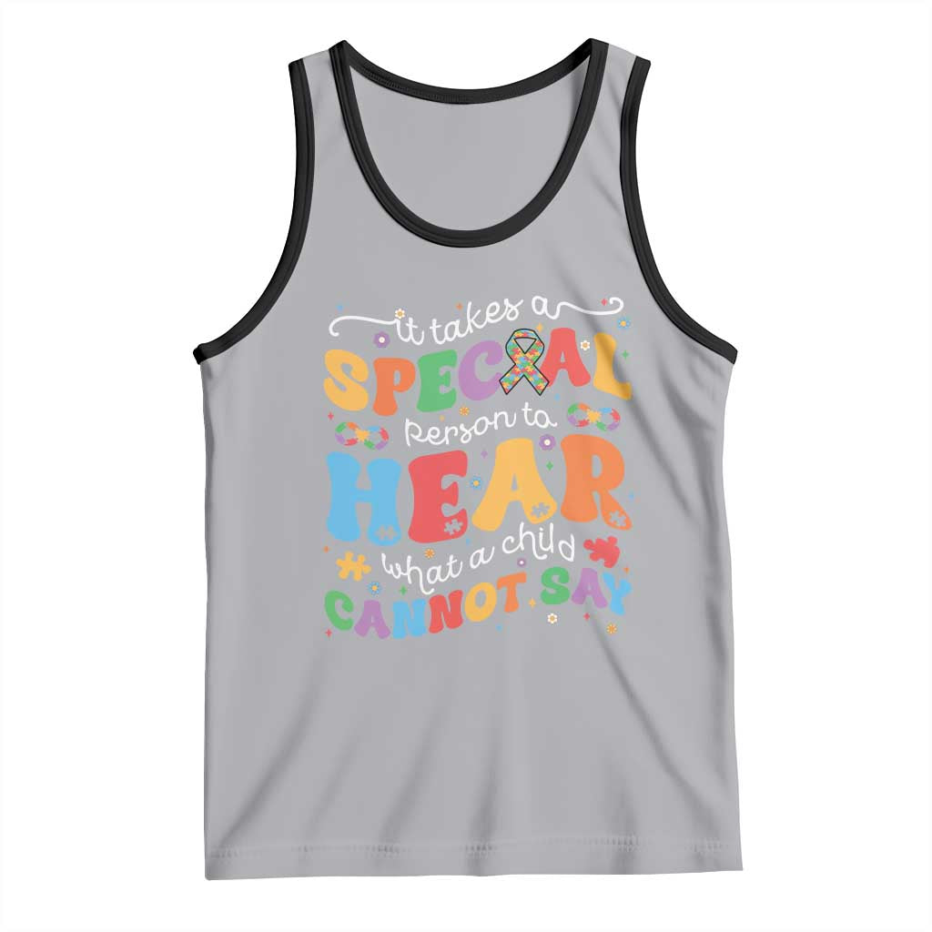 Special Education Teacher Tank Top Inspirational SPED Teachers Autism A Special Person TS10 Athletic Heather Black Print Your Wear