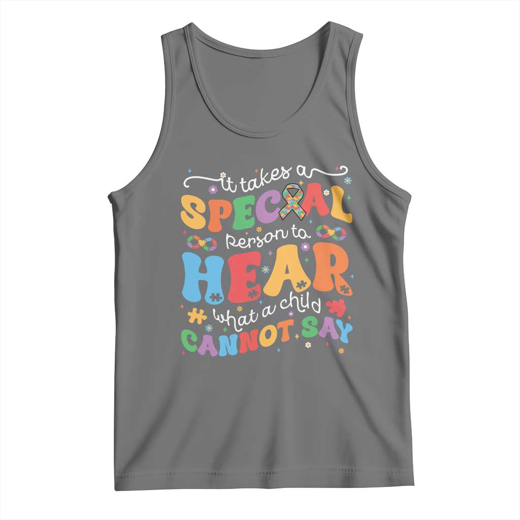 Special Education Teacher Tank Top Inspirational SPED Teachers Autism A Special Person TS10 Black Heather Print Your Wear