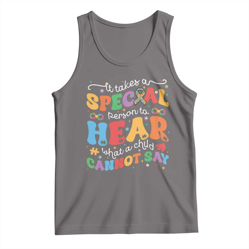 Special Education Teacher Tank Top Inspirational SPED Teachers Autism A Special Person TS10 Deep Heather Print Your Wear