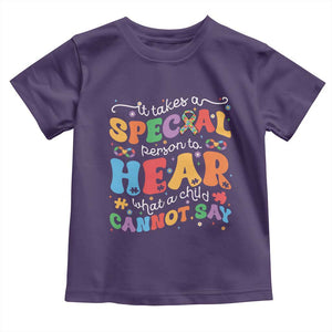 Special Education Teacher Toddler T Shirt Inspirational SPED Teachers Autism A Special Person TS10 Purple Print Your Wear