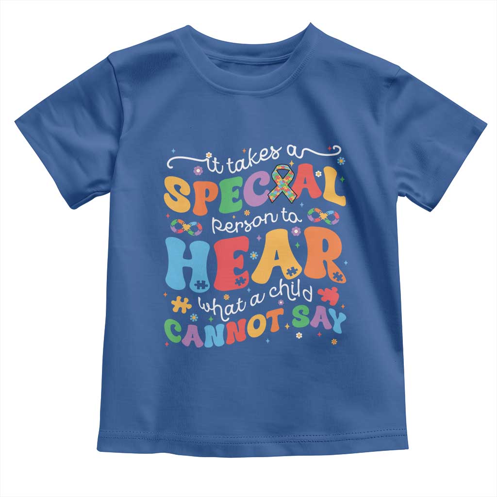 Special Education Teacher Toddler T Shirt Inspirational SPED Teachers Autism A Special Person TS10 Royal Blue Print Your Wear