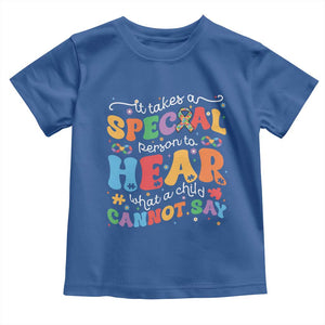 Special Education Teacher Toddler T Shirt Inspirational SPED Teachers Autism A Special Person TS10 Royal Blue Print Your Wear