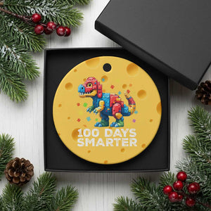 Dinosaur 100 Days Smarter Ceramic Ornament Building Bricks Dinosaur 100th Day Kids TS10 1pc Yellow Cheese Print Your Wear