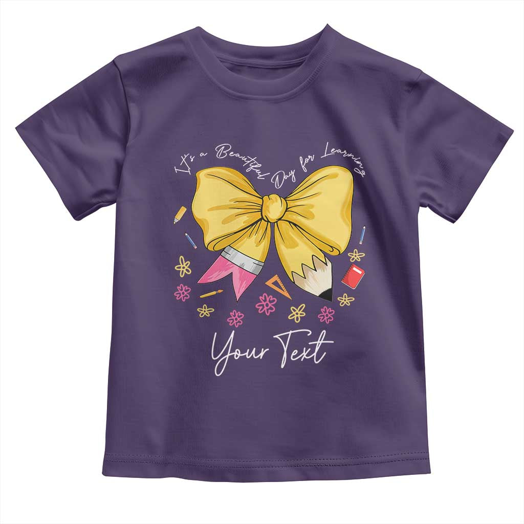 Personalized Teacher Coquette Bow Toddler T Shirt Custom Name Cute Teacher Appreciation Gift TS10 Purple Print Your Wear