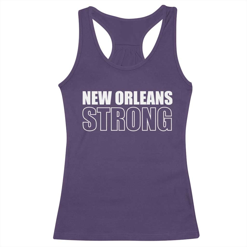 Nola Strong Racerback Tank Top Volunteer Support New Orleans Louisiana 2025 TS10 Purple Print Your Wear