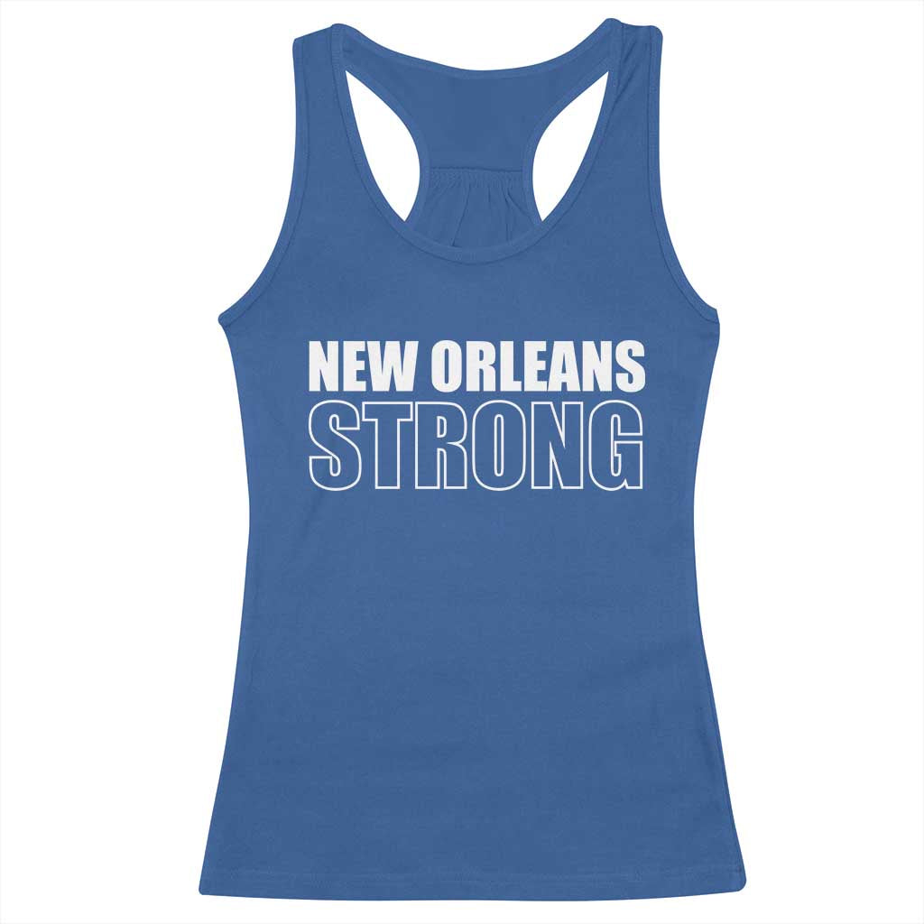 Nola Strong Racerback Tank Top Volunteer Support New Orleans Louisiana 2025 TS10 Royal Blue Print Your Wear
