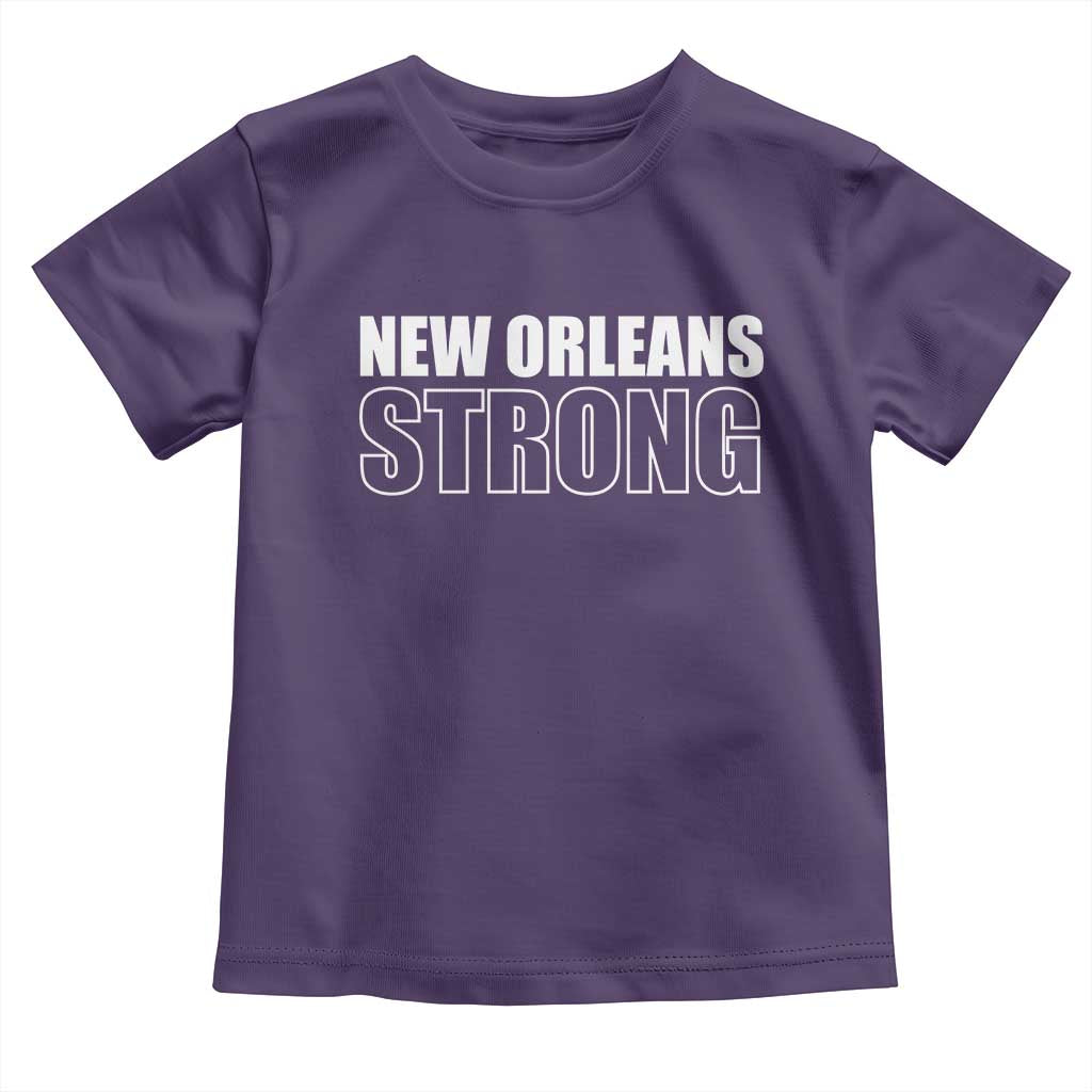 Nola Strong Toddler T Shirt Volunteer Support New Orleans Louisiana 2025 TS10 Purple Print Your Wear