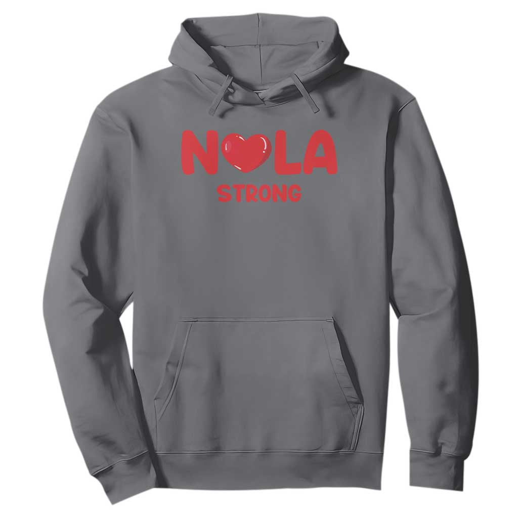 Nola Strong New Orleans Support Hoodie TS10 Charcoal Print Your Wear