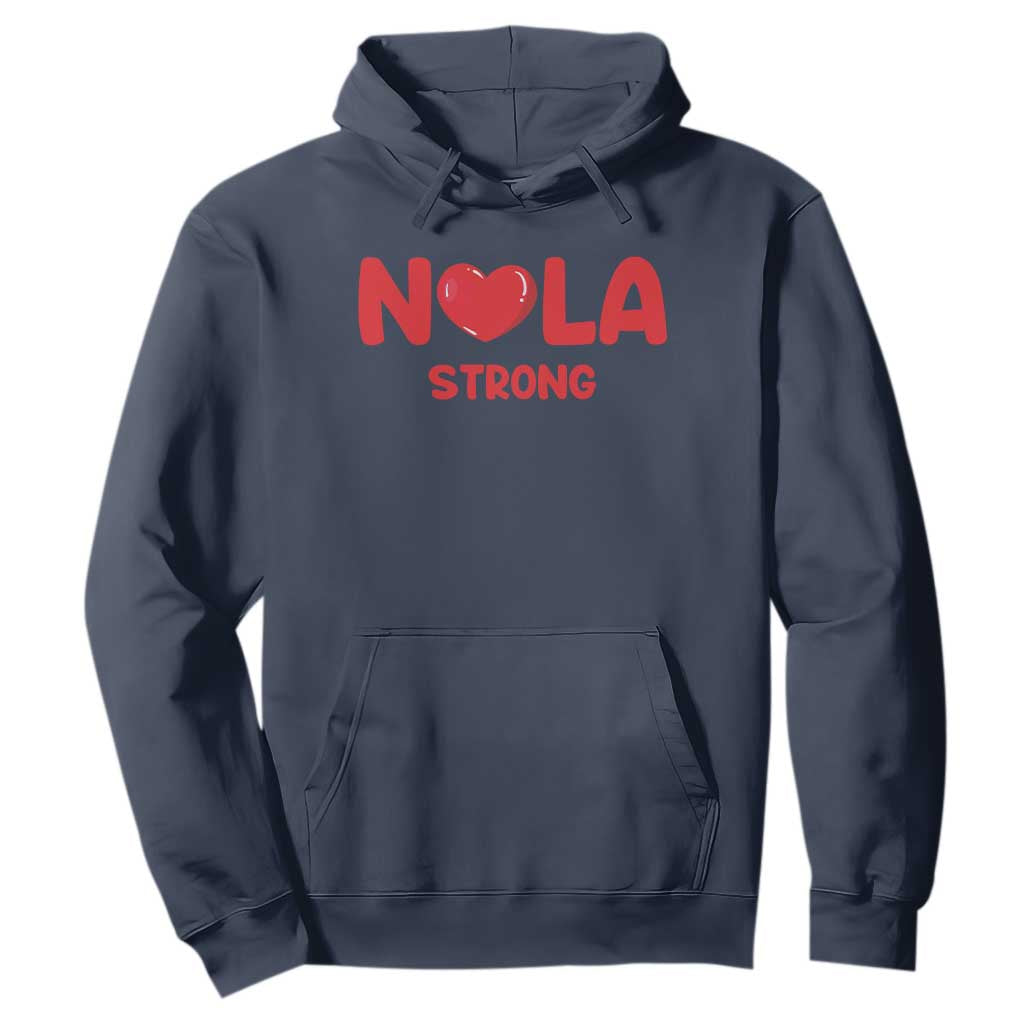 Nola Strong New Orleans Support Hoodie TS10 Navy Print Your Wear