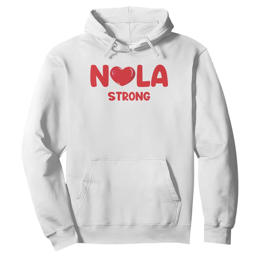 Nola Strong New Orleans Support Hoodie TS10 White Print Your Wear