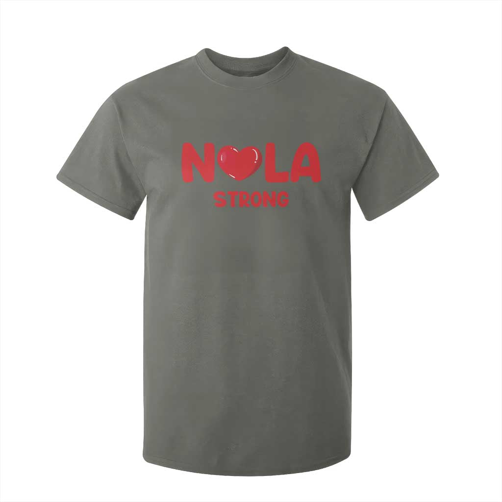Nola Strong New Orleans Support T Shirt For Kid TS10 Military Green Print Your Wear
