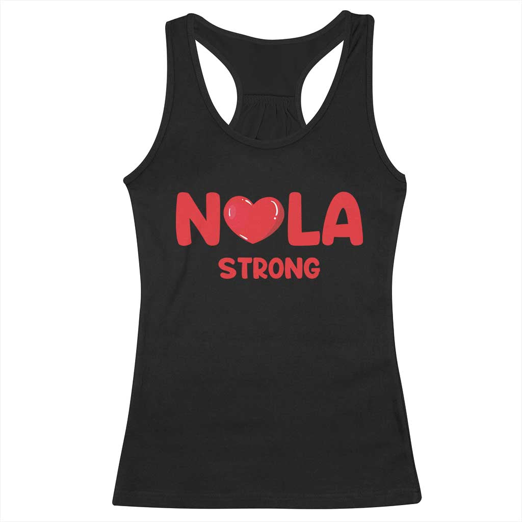 Nola Strong New Orleans Support Racerback Tank Top TS10 Black Print Your Wear