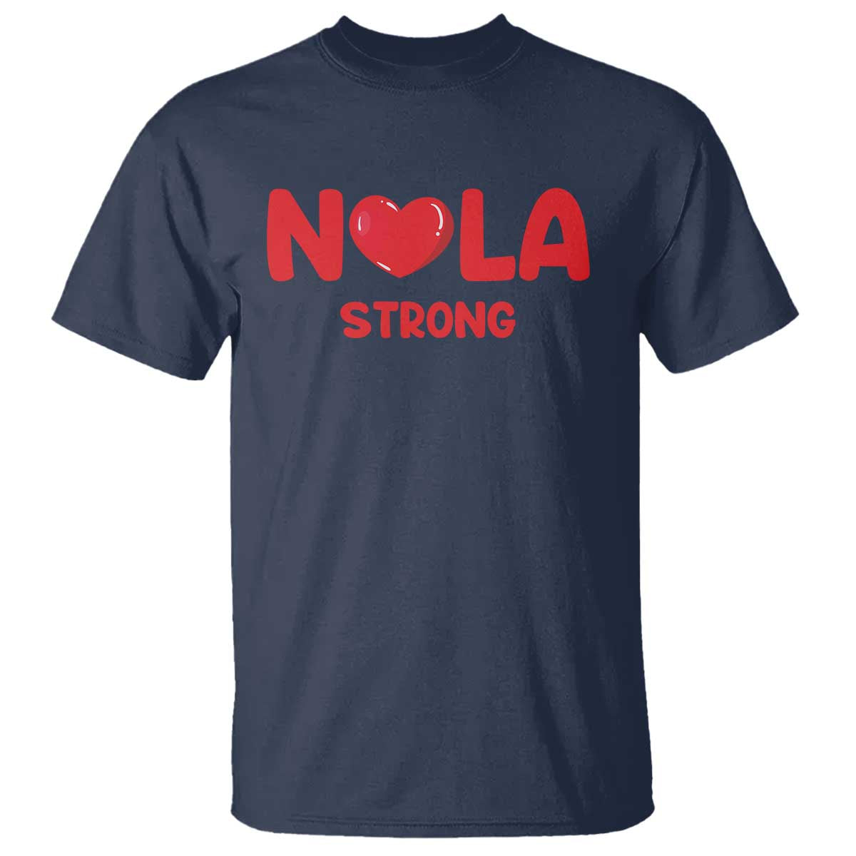 Nola Strong New Orleans Support T Shirt TS10 Navy Print Your Wear