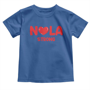 Nola Strong New Orleans Support Toddler T Shirt TS10 Royal Blue Print Your Wear