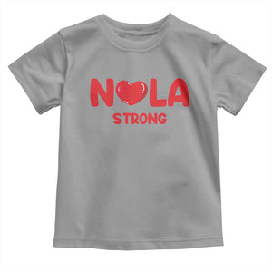 Nola Strong New Orleans Support Toddler T Shirt TS10 Sport Gray Print Your Wear