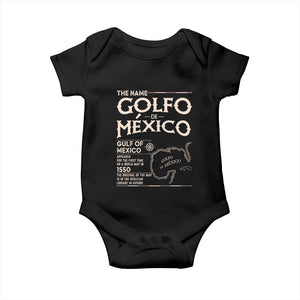 Gulf Of Mexico Baby Onesie 1672 Historic Map Coast Mexico Lover TS10 Black Print Your Wear
