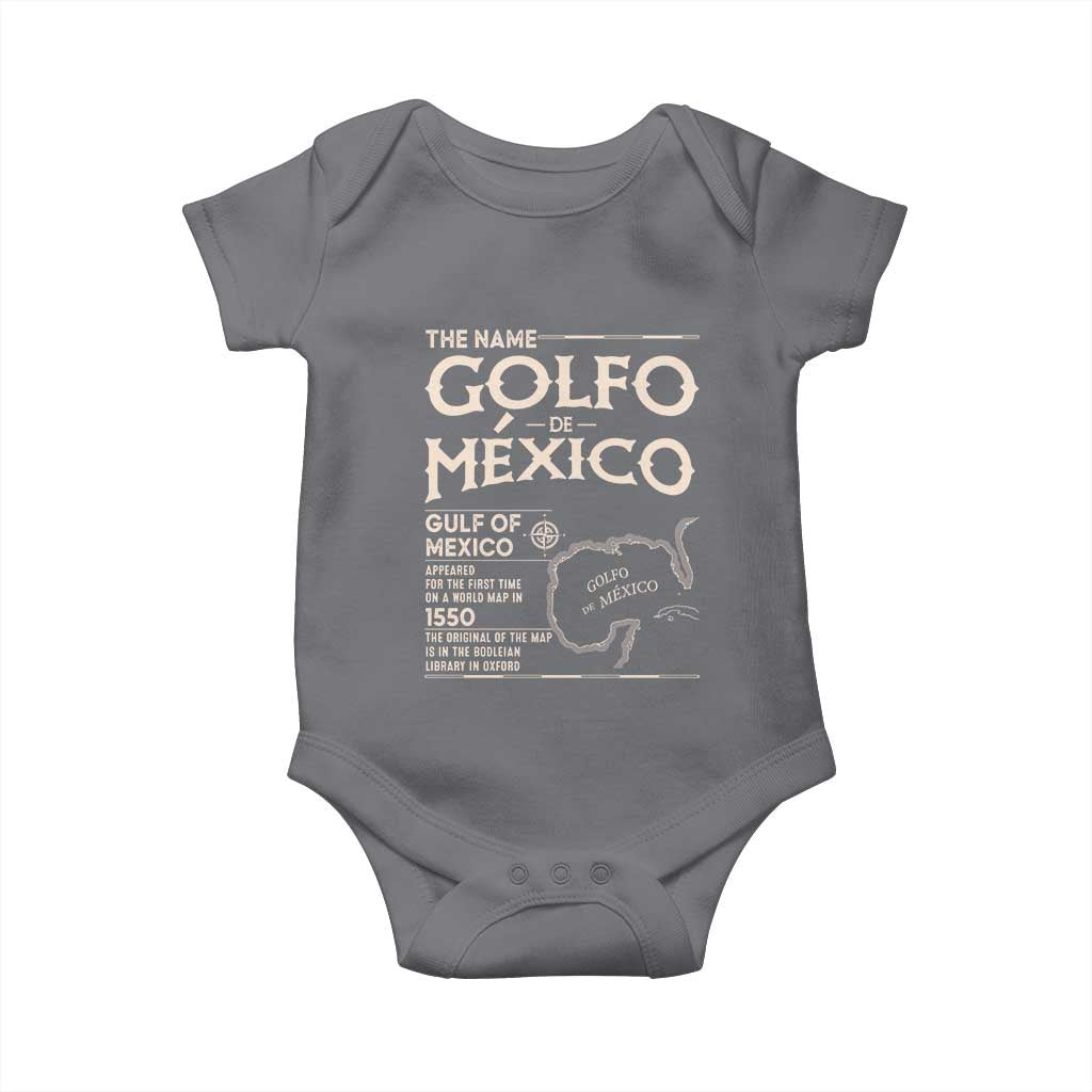 Gulf Of Mexico Baby Onesie 1672 Historic Map Coast Mexico Lover TS10 Charcoal Print Your Wear
