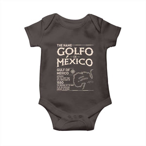 Gulf Of Mexico Baby Onesie 1672 Historic Map Coast Mexico Lover TS10 Dark Chocolate Print Your Wear