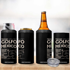 Gulf Of Mexico 4 in 1 Can Cooler Tumbler 1672 Historic Map Coast Mexico Lover TS10 Print Your Wear
