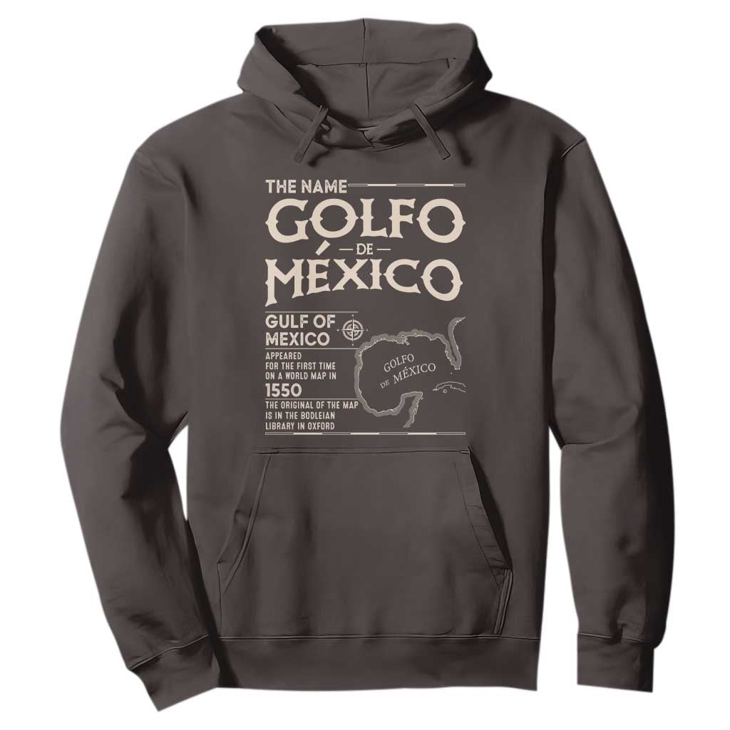 Gulf Of Mexico Hoodie 1672 Historic Map Coast Mexico Lover TS10 Dark Chocolate Print Your Wear