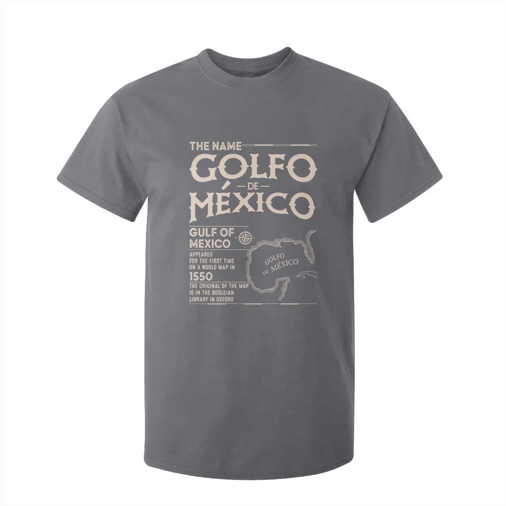 Gulf Of Mexico T Shirt For Kid 1672 Historic Map Coast Mexico Lover TS10 Charcoal Print Your Wear