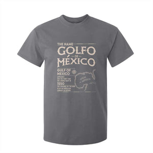 Gulf Of Mexico T Shirt For Kid 1672 Historic Map Coast Mexico Lover TS10 Charcoal Print Your Wear