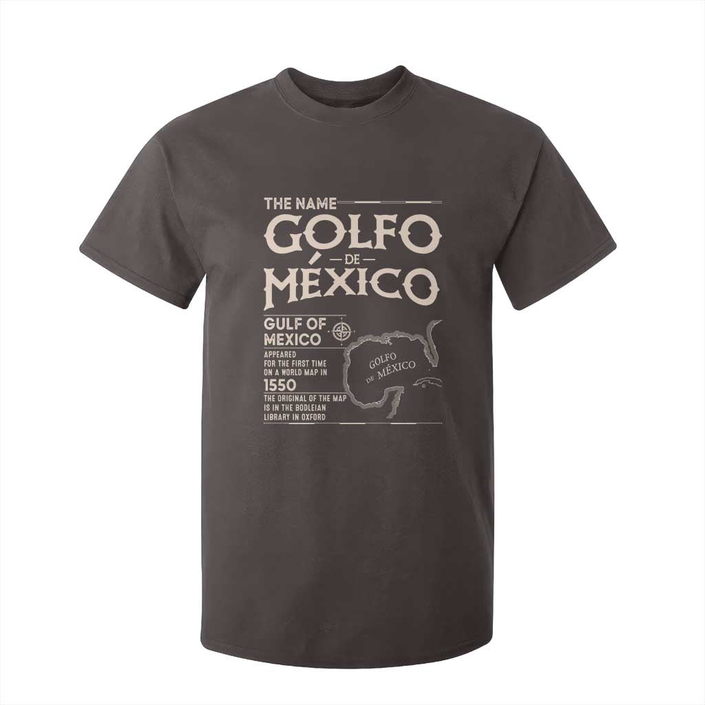 Gulf Of Mexico T Shirt For Kid 1672 Historic Map Coast Mexico Lover TS10 Dark Chocolate Print Your Wear