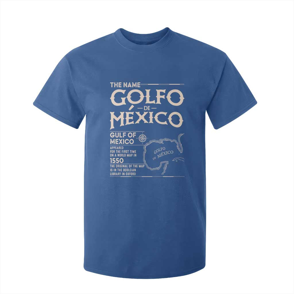 Gulf Of Mexico T Shirt For Kid 1672 Historic Map Coast Mexico Lover TS10 Royal Blue Print Your Wear