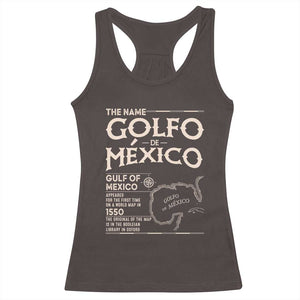 Gulf Of Mexico Racerback Tank Top 1672 Historic Map Coast Mexico Lover TS10 Dark Chocolate Print Your Wear