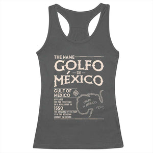 Gulf Of Mexico Racerback Tank Top 1672 Historic Map Coast Mexico Lover TS10 Dark Heather Print Your Wear