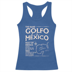 Gulf Of Mexico Racerback Tank Top 1672 Historic Map Coast Mexico Lover TS10 Royal Blue Print Your Wear