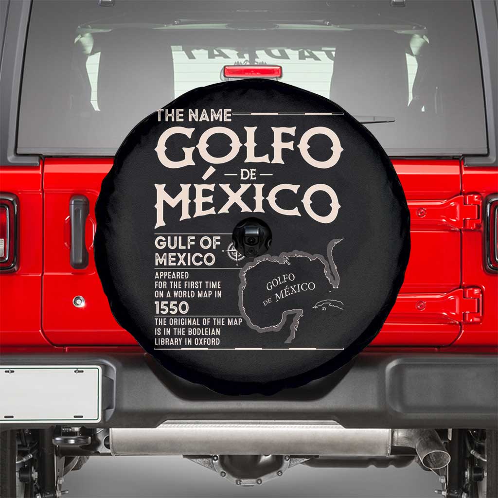 Gulf Of Mexico Spare Tire Cover 1672 Historic Map Coast Mexico Lover TS10 Black Print Your Wear