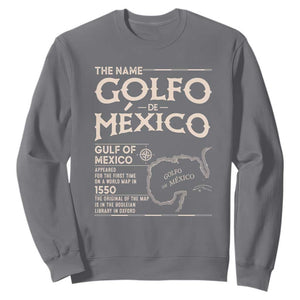 Gulf Of Mexico Sweatshirt 1672 Historic Map Coast Mexico Lover TS10 Charcoal Print Your Wear