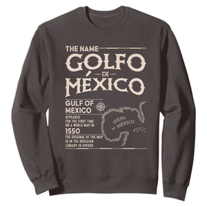 Gulf Of Mexico Sweatshirt 1672 Historic Map Coast Mexico Lover TS10 Dark Chocolate Print Your Wear