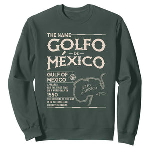 Gulf Of Mexico Sweatshirt 1672 Historic Map Coast Mexico Lover TS10 Dark Forest Green Print Your Wear