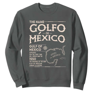 Gulf Of Mexico Sweatshirt 1672 Historic Map Coast Mexico Lover TS10 Dark Heather Print Your Wear