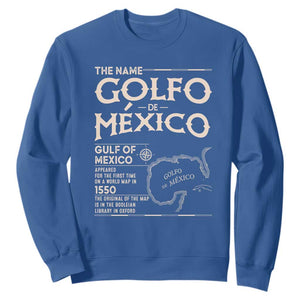 Gulf Of Mexico Sweatshirt 1672 Historic Map Coast Mexico Lover TS10 Royal Blue Print Your Wear
