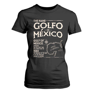 Gulf Of Mexico T Shirt For Women 1672 Historic Map Coast Mexico Lover TS10 Black Print Your Wear