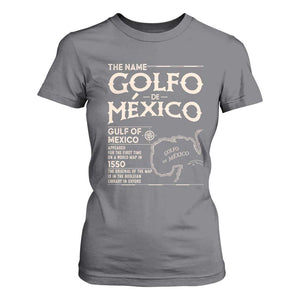 Gulf Of Mexico T Shirt For Women 1672 Historic Map Coast Mexico Lover TS10 Charcoal Print Your Wear