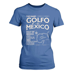 Gulf Of Mexico T Shirt For Women 1672 Historic Map Coast Mexico Lover TS10 Royal Blue Print Your Wear