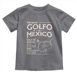 Gulf Of Mexico Toddler T Shirt 1672 Historic Map Coast Mexico Lover TS10 Charcoal Print Your Wear