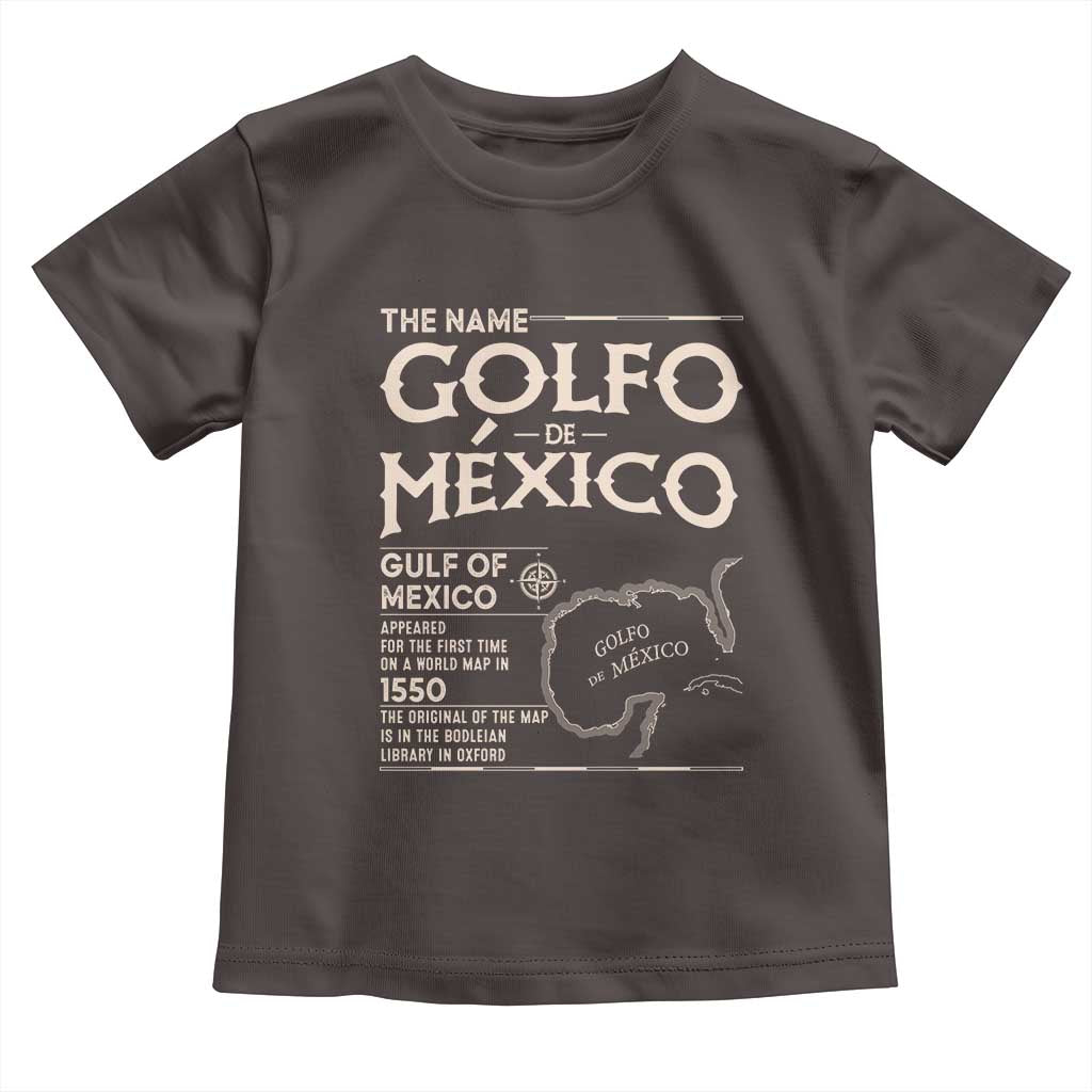 Gulf Of Mexico Toddler T Shirt 1672 Historic Map Coast Mexico Lover TS10 Dark Chocolate Print Your Wear