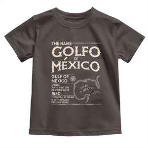Gulf Of Mexico Toddler T Shirt 1672 Historic Map Coast Mexico Lover TS10 Dark Chocolate Print Your Wear