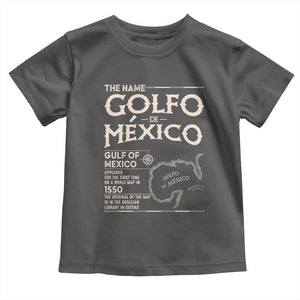 Gulf Of Mexico Toddler T Shirt 1672 Historic Map Coast Mexico Lover TS10 Dark Heather Print Your Wear