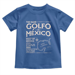 Gulf Of Mexico Toddler T Shirt 1672 Historic Map Coast Mexico Lover TS10 Royal Blue Print Your Wear