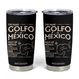 Gulf Of Mexico Tumbler Cup 1672 Historic Map Coast Mexico Lover TS10 Black Print Your Wear