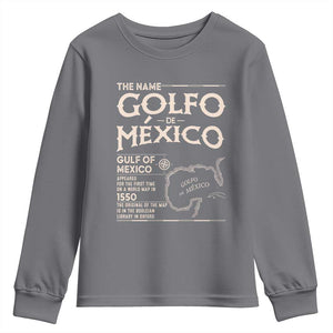 Gulf Of Mexico Youth Sweatshirt 1672 Historic Map Coast Mexico Lover TS10 Charcoal Print Your Wear