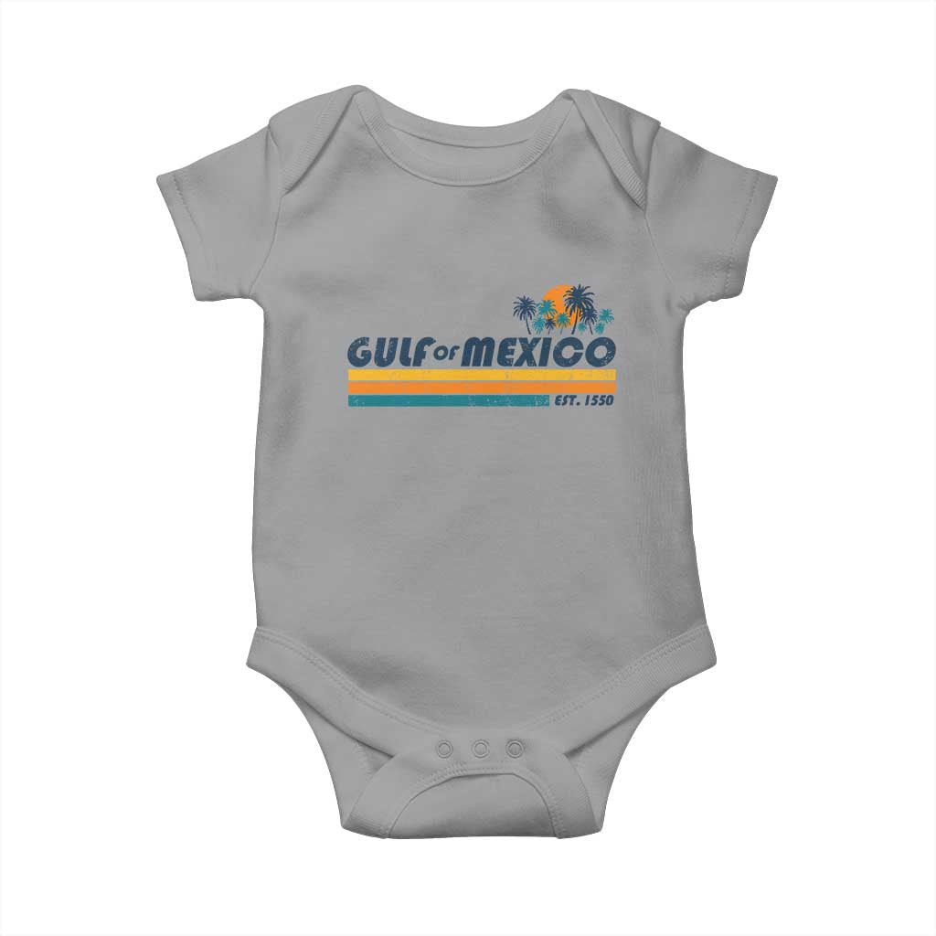 Gulf Of Mexico Baby Onesie Texas Alabama Mississippi Florida Beach Gulf Coast Mexico Lover TS10 Sport Gray Print Your Wear