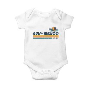 Gulf Of Mexico Baby Onesie Texas Alabama Mississippi Florida Beach Gulf Coast Mexico Lover TS10 White Print Your Wear