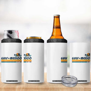 Gulf Of Mexico 4 in 1 Can Cooler Tumbler Texas Alabama Mississippi Florida Beach Gulf Coast Mexico Lover TS10 Print Your Wear